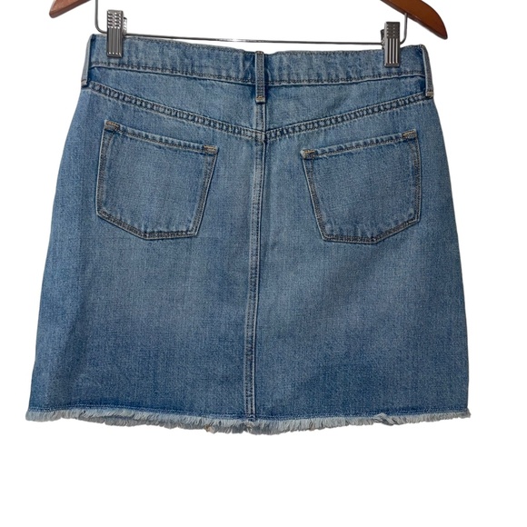 NWT Girls Old Navy High Waisted Distressed Button Up Blue Jean Skirt Sz XXL 16 - Picture 5 of 6